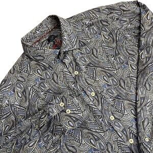 Robert Graham Knowledge Wisdom Truth Blue Paisley Button-Down Women's Size S